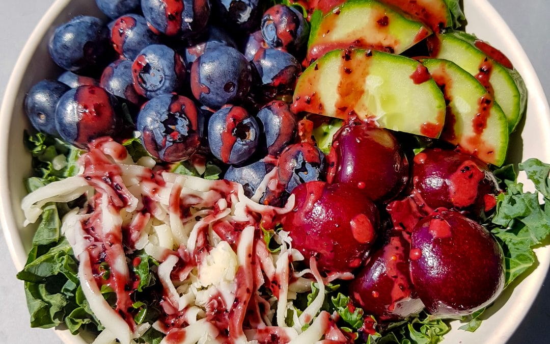 Quick and Easy Summer Blueberry & Kale Salad Recipe!