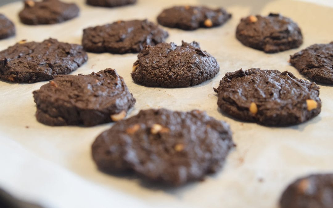 Double Chocolate Peanut Butter Cookies (ONLY 65 CALORIES/Cookie)